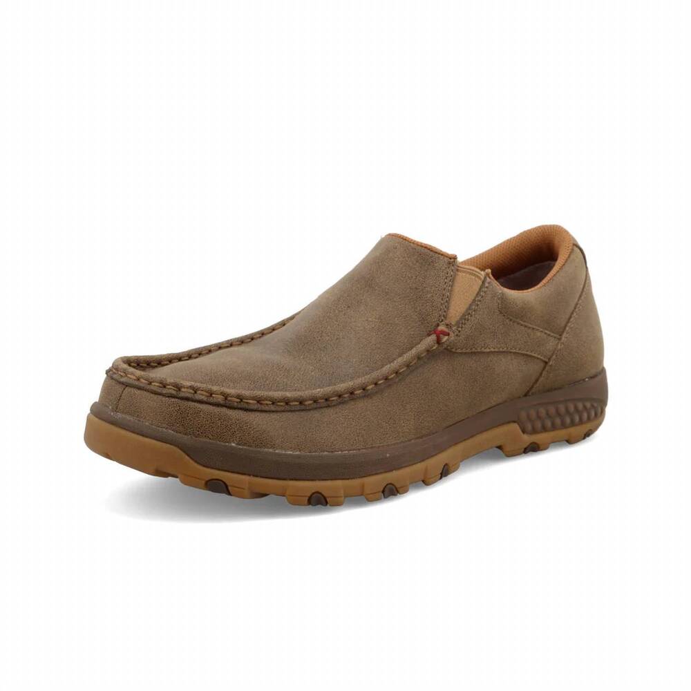 NEW TWISTED X men's slip-on driving moc shoes in bomber